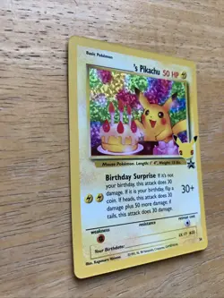 Pokemon Pikachu Birthday Surprise 24 Holo Card NM - Rare TCG Collectible - Image 3