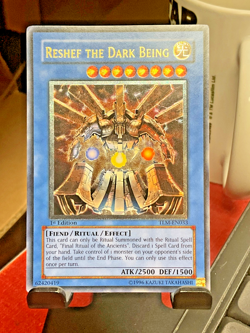 RESHEF DARK BEING YuGiOh TLM-EN033 HG 1ST EDITION HOLO CARD TCG RARE 1996 - Image 1