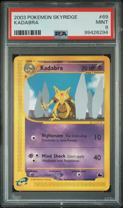 2003 Pokemon Skyridge Kadabra PSA 9 #69 - Image 1