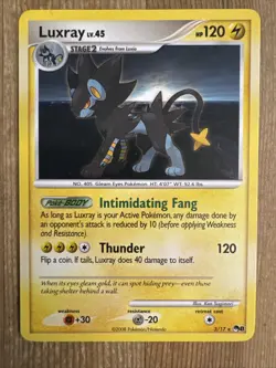 Pop Series 8 set Luxray NON HOLO Rare 3/17 Pokemon Card Nintendo Vintage LP - Image 1