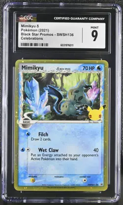 CGC 9 Mimikyu ´ Swsh136 Celebrations Black Star Promos Pokemon Mint - Image 1
