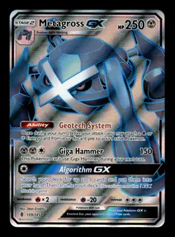 Metagross GX Full Art 139/145 SM - Guardians Rising Ultra Rare Pokemon TCG - Image 1