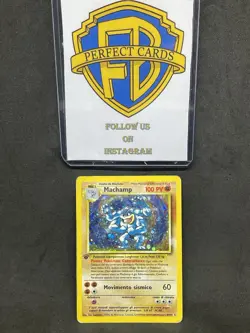 POKEMON SET BASE 1° EDIZIONE MACHAMP HOLO 8/102 PL/PR - Image 1