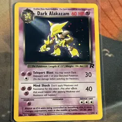 Wizards Dark Alakazam 1/82 Team Rocket Unlimited Holo Rare ENG 2000 60 HP - Image 1