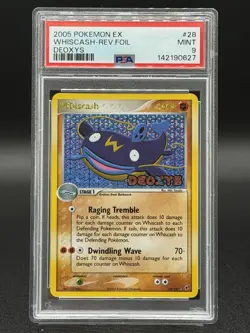 [PSA 9] Pokemon Whiscash EX Deoxys Reverse Holo STAMPED #28 2005 MINT (POP 37) - Image 1
