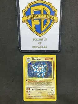 POKEMON SET BASE 1° EDIZIONE MACHAMP HOLO 8/102 PR/DMG - Image 1