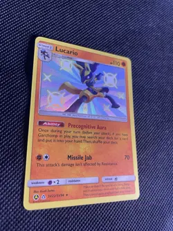 Pokemon TCG Lucario SV22/SV94 Hidden Fates Shiny Vault Holo Rare - Image 3