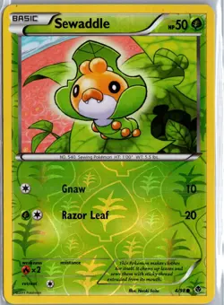 Sewaddle 4/98 Common Emerging Powers Pokemon Reverse Holo Moderately Played - Image 1