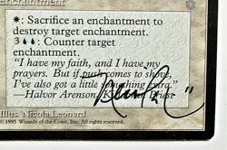 MTG MAGIC the GATHERING signed NICOLA LEONARD - Arenson's Aura, ARTIST AUTOGRAPH - Image 2