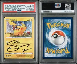 2020 Pokemon TCG Pikachu 25th Promo SWSH039- PSA 10 Auto, Sarah Natochenny - Image 3