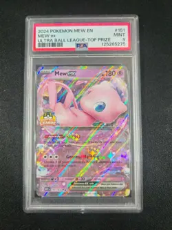 Pokemon Mew ex Ultra Ball League Stamped Top Prize PSA 9 Asia Exclusive Promo - Image 1