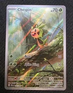 Chespin 087/086 Illustration Rare Pokemon TCG Chaos Rising NM Pokemon - Image 1