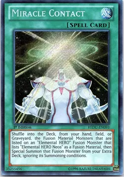 Yugioh: Miracle Contact - REDU-EN093 - Secret Rare - 1st Edition - MP - Image 1