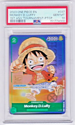 2023 ONE PIECE PROMOS #037 MONKEY D. LUFFY PSA 10 - Image 1