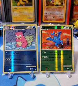 Pokemon 2010 Slowbro #52 + Heracross #43 Reverse Holos NM HGSS 💛🩶 Vintage - Image 1