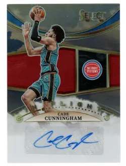 2022-23 Panini Select In Flight Prizm Cade Cunningham Red Auto /75 SP | Pistons - Image 1