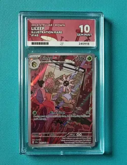 ACE 10 Lileep 145/142 Illustration Stellar Crown Gem Mint Pokemon Card IR - Image 1
