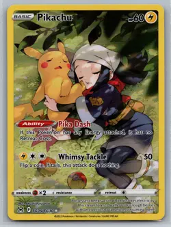 Pikachu - TG05/TG30 - Pokemon Lost Origins Trainer Gallery Holo Rare Card NM - Image 1