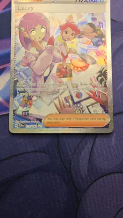 Pokemon Stellar Crown Lacey Trainer Card 172/142 Sir Rare, Mint Potential 10 - Image 2