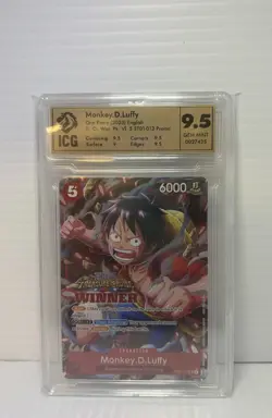 2023 ONE PIECE PROMOS WINNER PACK VOL.5 #012 MONKEY D. LUFFY PSA 9 - Image 1
