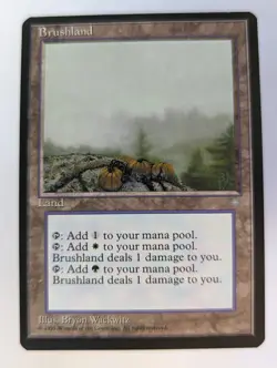 MTG Brushland Ice Age Magic the Gathering NM - Image 1