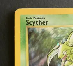 Pokemon Scyther Base Set 2 Unlimited Holo Rare Card 17/130 NM Near Mint - Image 3