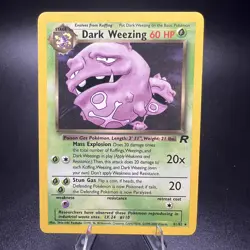Dark Weezing 31/82 - Team Rocket Unlimited Rare Vintage WOTC Pokemon Card LP - Image 1