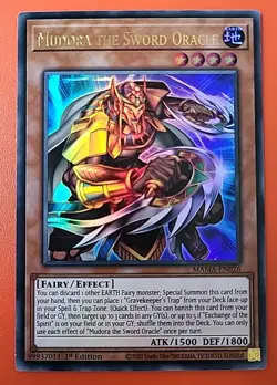 Mudora The Sword Oracle - MAMA-EN026 - 1st Ed - Ultra Rare - Mint - YuGiOh Card - Image 1