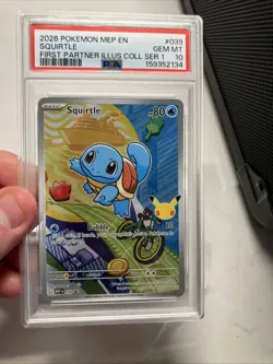 2026 POKEMON FIRST PARTNER ILLUSTRATION COLLECTION SERIES 1 #039 SQUIRTLE PSA 10 - Image 1