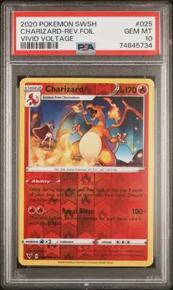 Pokemon Charizard Vivid Voltage Reverse Holo #025 PSA 10 Gem Mint - Image 1