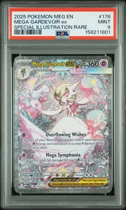2025 POKEMON MEG EN-MEGA EVOLUTION #178 MEGA GARDEVOIR EX PSA 9 - Image 1