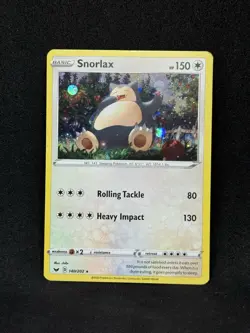 Pokemon Snorlax 140/202 Sword & Shield Promo Cosmos Holo Near Mint - Image 1