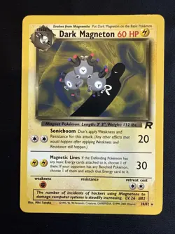 Dark Magneton 28/82 Team Rocket Pokemon Vintage LP - Image 1