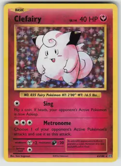 Clefairy 63/108 Holo Rare Evolutions Pokemon Holo Near Mint - Image 1