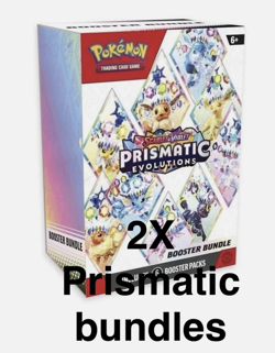 Pokemon TCG Prismatic Evolutions Booster Bundle 6 Packs 2X SEALED - Image 1