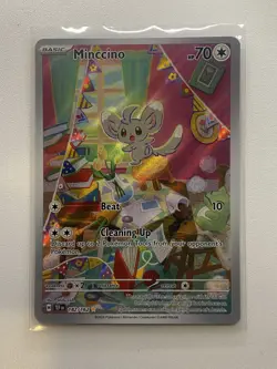 Minccino 182/162 Illustration Rare Temporal Forces Pokemon NM - Image 1