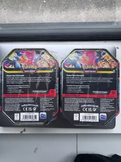 Pokemon TCG Mega Charizard X & Y Mega Evolution Tin Set - 2 Tins -New & Sealed - Image 2