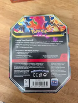 SEALED Mega Charizard X ex Tin Pokemon TCG Mega Evolution Phantasmal Flames - Image 3