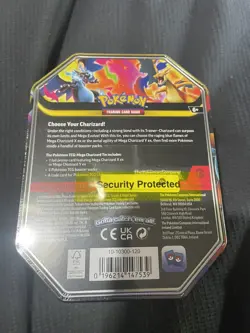 Pokemon TCG Mega Charizard EX X Tin FACTORY SEALED 4 Booster Packs inside - Image 1