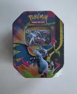 Pokemon TCG Mega Charizard X EX Tin Brand New & Factory Sealed ✨ - Image 1