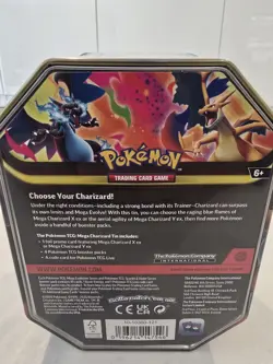 Pokemon TCG Mega Charizard X EX Tin ✅ Factory Sealed ✅ 4 Booster Packs - Image 3