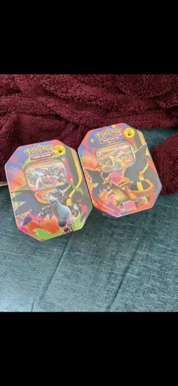 Pokemon TCG: Mega Charizard Y ex & X ex Tin Bundle | Brand New and Sealed - Image 1