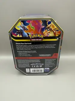 Pokemon TCG Mega Charizard X EX Tin Factory Sealed NEW - Image 2