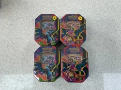 Pokemon TCG: Mega Charizard Y ex & X ex Tin Bundle | 4 Tins Brand New and Sealed - Image 1
