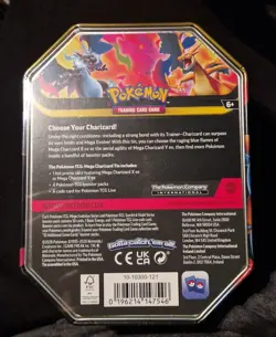 Pokemon TCG Mega Charizard x EX Metal Tin Box Sealed - Image 2