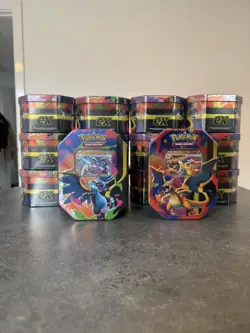 Pokemon TCG Mega Charizard X & Y ex Tin Bundle - New & Sealed ✅🚛 - Image 1