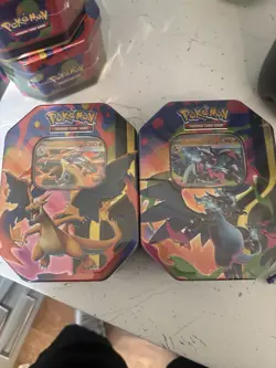Pokemon Mega Charizard TCG Tin Sealed New X2 Genuine Pokemon X And Y - Image 1