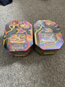 Pokemon TCG: Mega Charizard X & Mega Charizard Y Tin Set of 2 BRAND NEW SEALED - Image 4