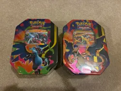 Pokemon TCG: Mega Charizard Y ex & X ex Tin Bundle | Brand New and Sealed - Image 1