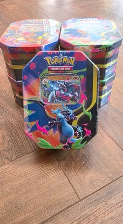 Pokemon TCG: Mega Charizard Tin - Mega Charizard x Ex Sealed New - Image 1